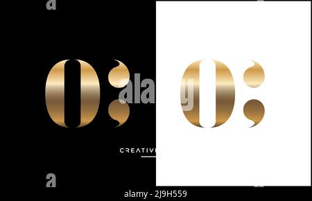 Alphabet Letters OC, CO Abstract Logo Vector Template Stock Vector