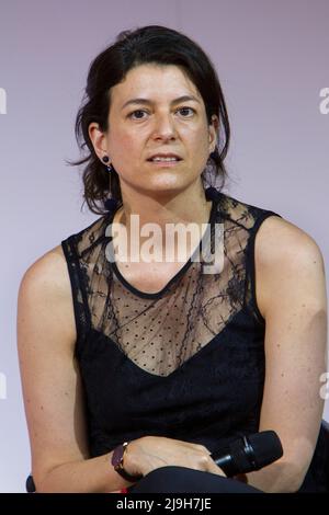 Turin, Italy. 22nd May 2022.  Writer Samanta Schweblin is guest of 2022 Torino Book Fair. Stock Photo