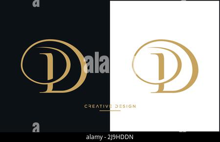 alphabet letter icon logo OD or DO Stock Vector