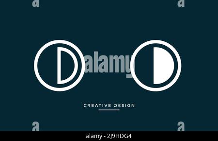 alphabet letter icon logo OD or DO Stock Vector