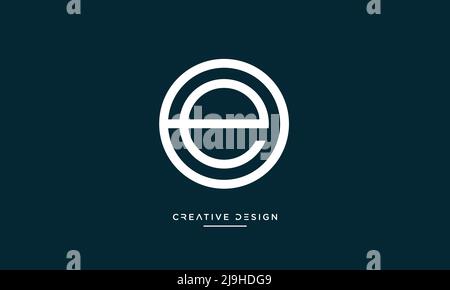Alphabet Letters OE or EO Logo Icon Vector Stock Vector
