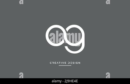 Alphabet Letters OG or GO Icon logo Stock Vector