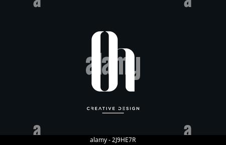 Alphabet Letters OH or HO Icon Logo Vector Stock Vector