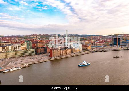 Sweden, Vastra Gotaland County, Gothenburg, Aerial View Of City Canal ...