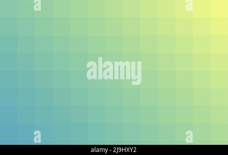 Gradient light green background. Geometric texture from light green to light lemon squares. A backing of mosaic squares for branding, calendar, card Stock Vector