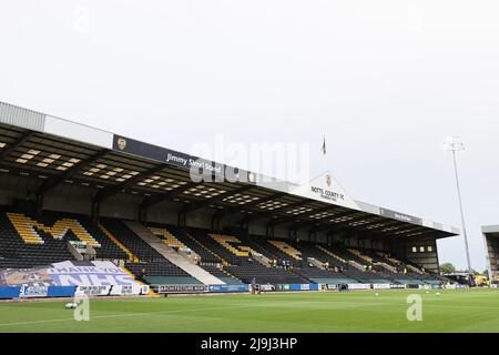 NOTTINGHAM, ENGLAND. MAY 23RD 2022. A general view of the stadium ahead of the Vanarama National League Play-Off match between Notts County and Grimsby Town at Meadow Lane, Nottingham. (Credit: James Holyoak/Alamy Live News) Stock Photo