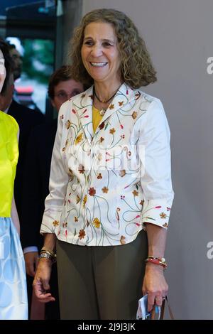 Madrid, Spain. 23rd May, 2022. Princess Elena of Spain attends the 'El Comensal' premiere at the Paz cinema in Madrid. Credit: SOPA Images Limited/Alamy Live News Stock Photo