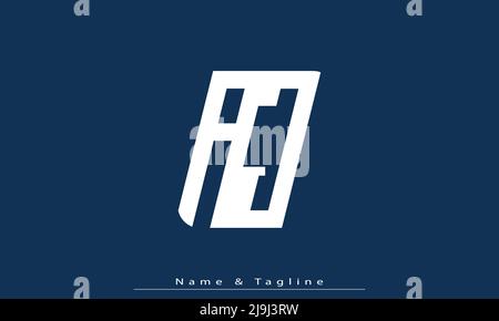 Alphabet letters Initials Monogram logo AJ , JA Stock Vector