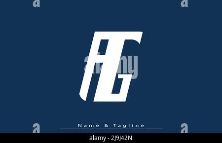 Alphabet letters Initials Monogram logo AG , GA Stock Vector