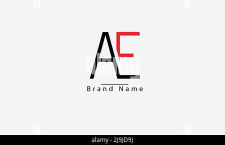 Alphabet letters Initials Monogram logo AE EA A E Stock Vector
