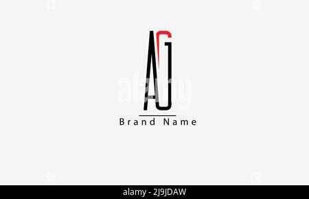 Alphabet letters Initials Monogram logo AG GA A G Stock Vector