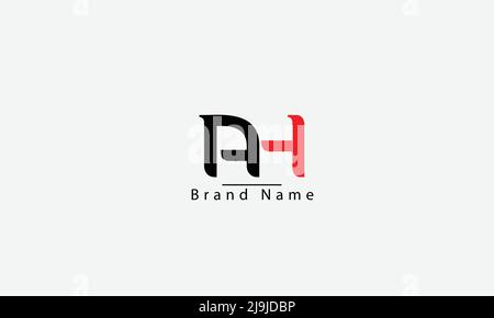 Alphabet letters Initials Monogram logo AH HA A H Stock Vector