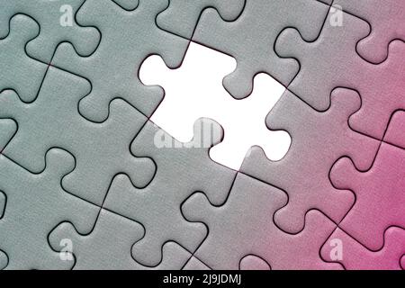 Jigsaw puzzle background, almost done Stock Photo