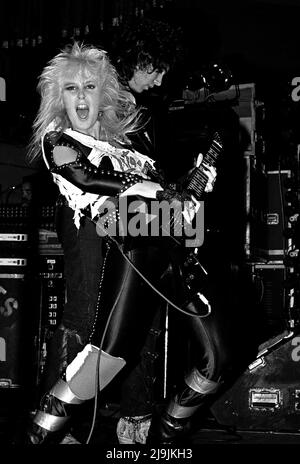 Lita Ford performing at the Hollywood Palladium, Circa 1983 Credit: Ron ...