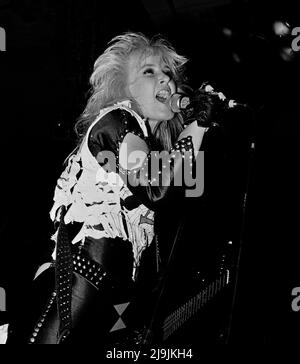 Lita Ford performing at the Hollywood Palladium, Circa 1983 Credit: Ron