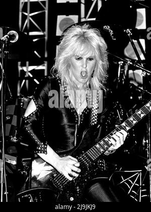 Lita Ford performing at the Hollywood Palladium, Circa 1983 Credit: Ron