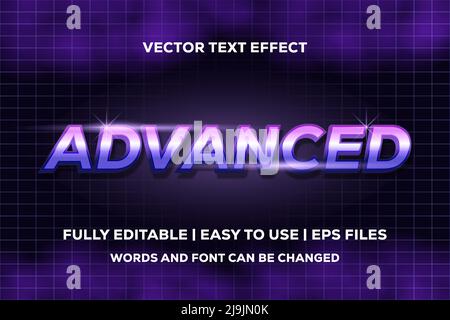 advanced text effect fully editable Stock Vector