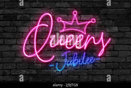 The Queens Platinum Jubilee 2022 - In 2022, Her Majesty The Queen will become the first British Monarch to celebrate a Platinum Jubilee after 70 years Stock Photo