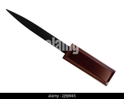 Knife designed for opening letter envelopes. Isolated on white. Clipping Path included. Stock Photo
