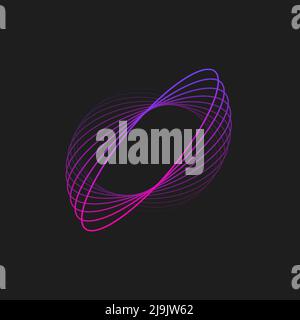 Minimal geometric futuristic logo design Stock Vector