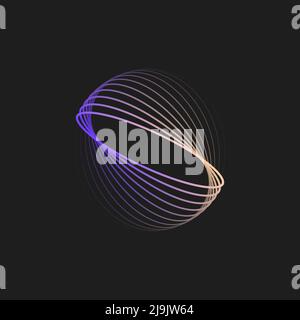 Minimal geometric futuristic logo design Stock Vector