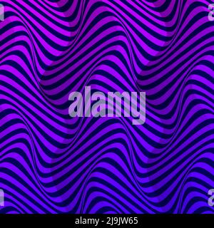 Op art illusion background with wave Stock Vector
