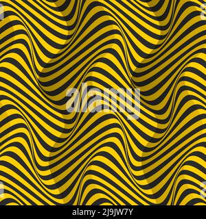 Op art illusion background with wave Stock Vector