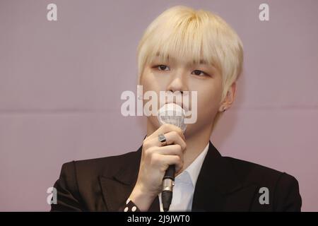 South Korean singer and actor Cha Eun-woo, member of boy group Astro,  attend a photocall for the jewelry brand Cartier Juste un Clou Party at  SFactory in Seoul, South Korea on September