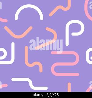 Seamless pattern with geometric memphis shapes Stock Vector
