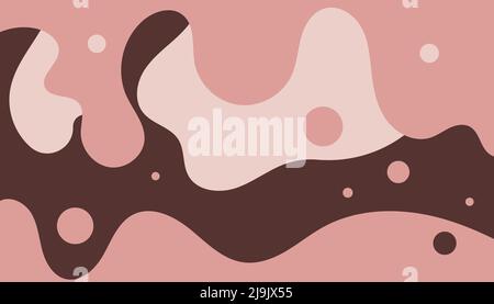 Liquid drips background, yogurt pattern. Smooth wavy lines banner Stock Vector