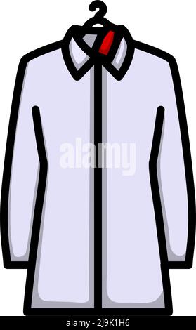 Blouse On Hanger With Sale Tag Icon. Editable Bold Outline With Color Fill Design. Vector Illustration. Stock Vector