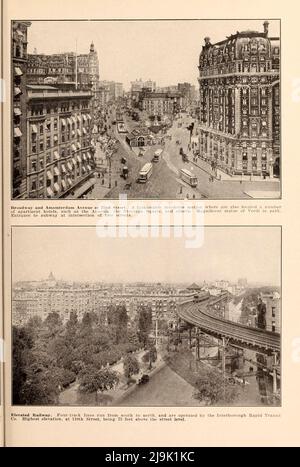 Broadway and Amsterdam Avenue at 72nd Street; Elevated Railway from the book ' New York illustrated ' Publication date 1916 Publisher New York : Success Postal Card Co. Stock Photo