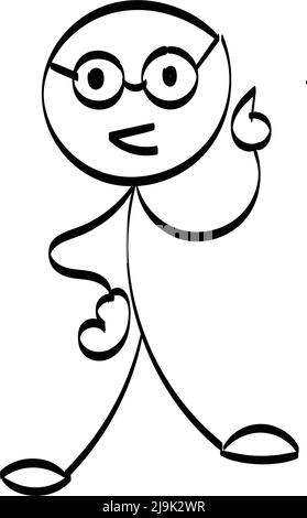 Funny stickman design for print Royalty Free Vector Image