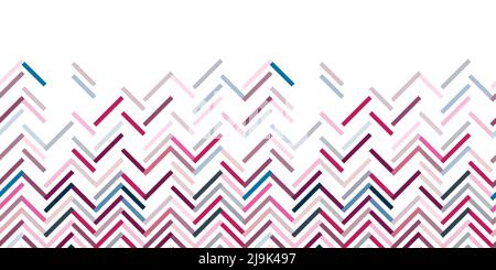 Small Chevron tiles light and colored border Stock Vector
