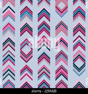 Etnic styled rows of Chevron tiles Stock Vector