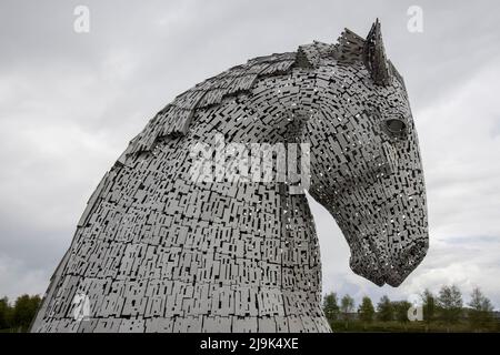 the kelpies sculptures at the helix in falkirk scotland Stock Photo