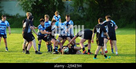 St Clears RFC Youth v Burryport RFC Youth plate final 2022 Stock Photo