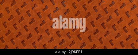 rusty metal plate with pattern Stock Photo