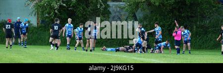 St Clears RFC Youth v Burryport RFC Youth plate final 2022 Stock Photo