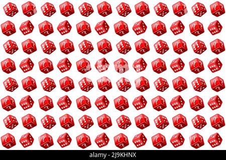 Casino dice wallpaper. Seamless pattern on white Stock Vector