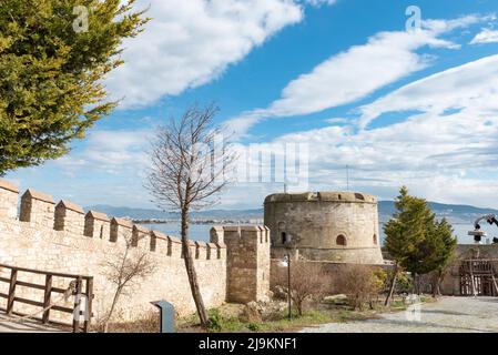 February 18, 2022, Kilitbahir, Canakkale, Turkey: Kilitbahir Castle is a fortress on the west side of the Dardanelles opposite Canakkale, built by Fatih Sultan Mehmet to control the narrowest point of the straights. The Gallipoli Peninsula on the north bank of the Dardanelles strait in north-western Turkey, is the site of extensive First World War battlefields and memorials, a campaign that took place between the Ottoman Empire and the Allied powers. The Dardanelles Strait is an important commercial shipping route that connects the Mediterranean and the Black Sea, with the city of Canakkale at Stock Photo