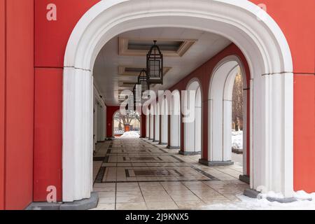 Engineering building of the Tretyakov Art Gallery in Moscow. Stock Photo
