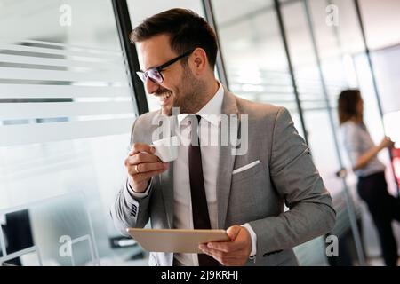 CEO owner leader company staff member portrait, possibly finance, accountant, manager Stock Photo