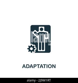 Adaptation icon. Monochrome simple Psychology icon for templates, web design and infographics Stock Vector