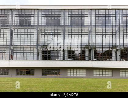 Modernist Buildings in the Bauhaus campus in Dessau, Saxony-Anhalt,Germany Stock Photo