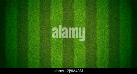 Grass seamless pattern of striped sport field. Green astro turf texture. Carpet or lawn top view. Vector background. Baseball, soccer, football or gol Stock Vector