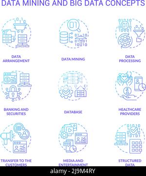 Process mining blue gradient concept icon Stock Vector Image & Art - Alamy