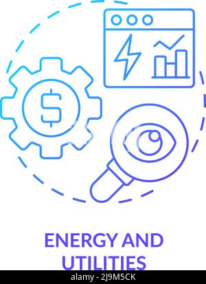 Utility grid blue gradient concept icon Stock Vector Image & Art - Alamy