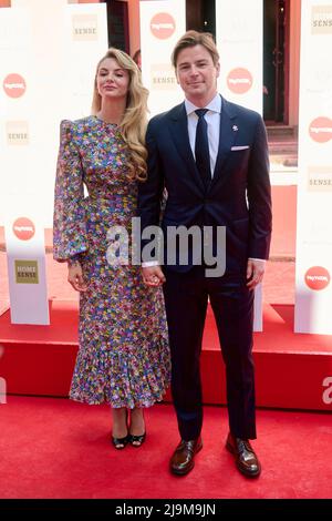 London, UK . 24 May, 2022 . Tamsin Egerton, Josh Hartnett pictured arriving at the The Prince’s Trust and TKMaxx & Homesense Awards held at the Theatre Royal Drury Lane. Credit:  Alan D West/Alamy Live News Stock Photo