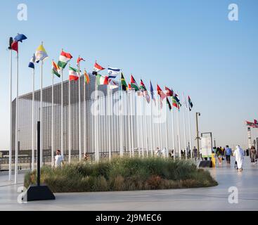 Flags of different countries at the entrance Stock Photo - Alamy